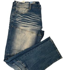 Men’s smoke rise slim fit blue denim